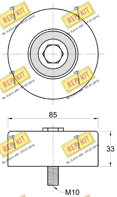 Deflection/Guide Pulley, V-ribbed belt