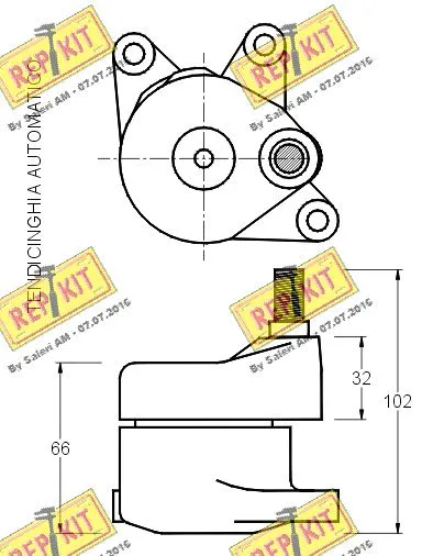 Belt Tensioner, V-ribbed belt