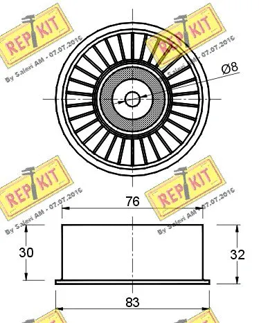 Deflection/Guide Pulley, timing belt