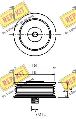 Deflection/Guide Pulley, V-ribbed belt