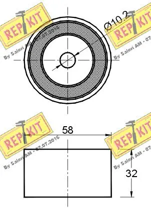 Deflection/Guide Pulley, timing belt