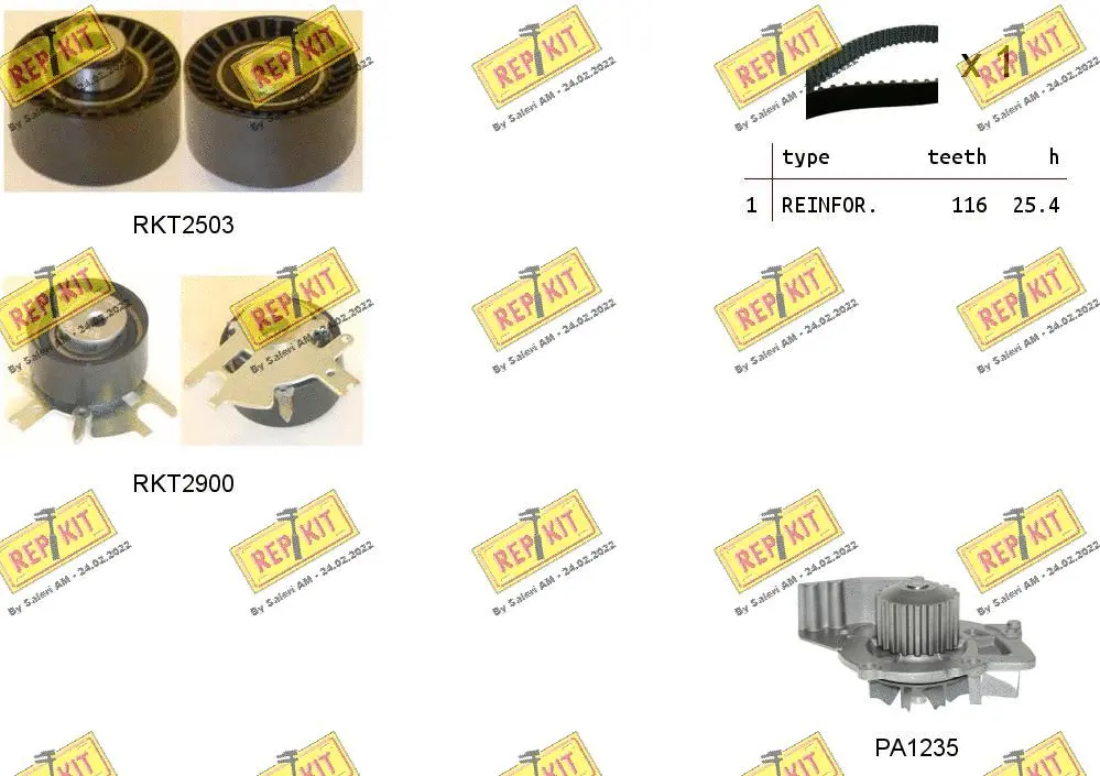 Water Pump & Timing Belt Kit (RKTK1087PA2)