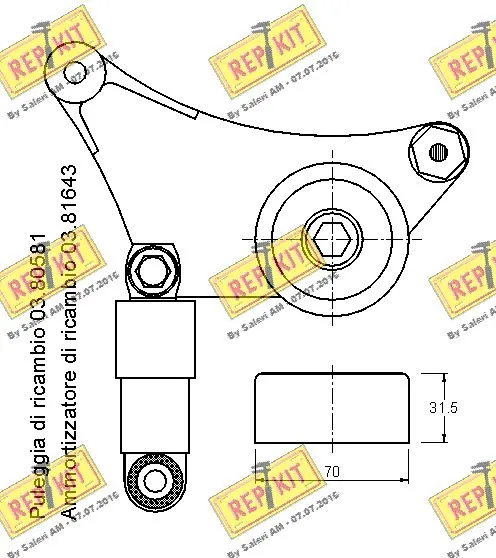 Belt Tensioner, V-ribbed belt