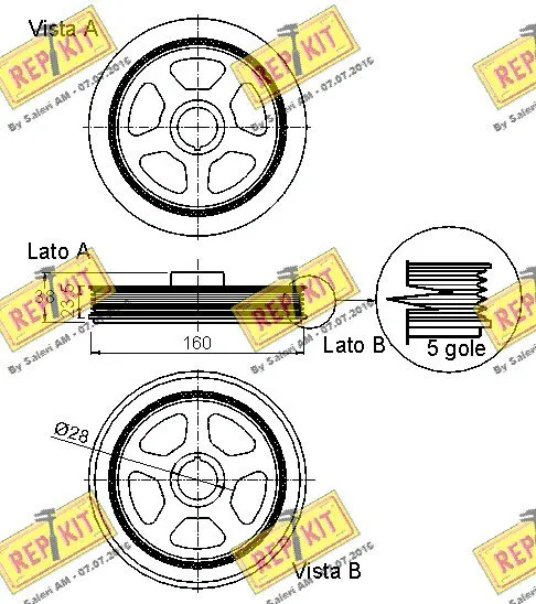 Belt Pulley, crankshaft