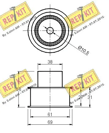 Deflection/Guide Pulley, timing belt