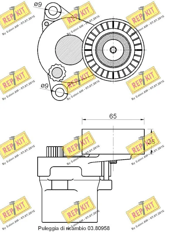 Belt Tensioner, V-ribbed belt