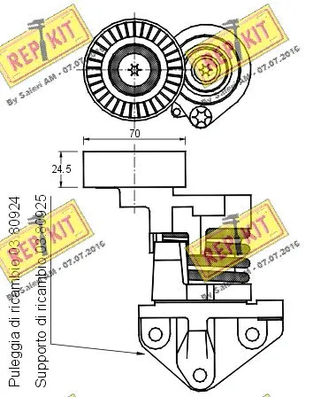 Belt Tensioner, V-ribbed belt