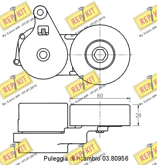 Belt Tensioner, V-ribbed belt
