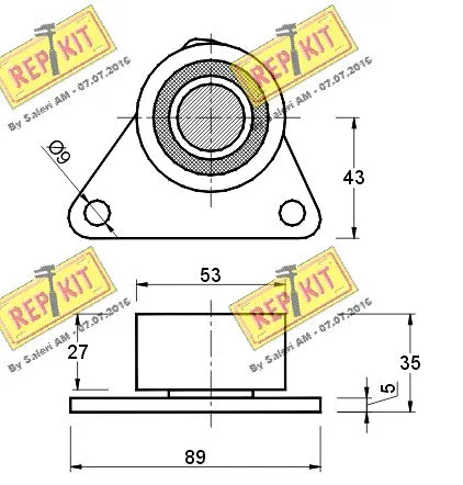 Deflection/Guide Pulley, timing belt