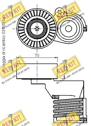 Belt Tensioner, V-ribbed belt