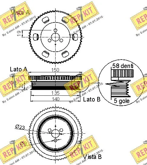 Belt Pulley, crankshaft