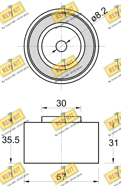 Deflection/Guide Pulley, timing belt