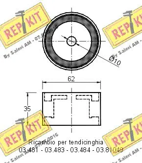 Deflection/Guide Pulley, timing belt