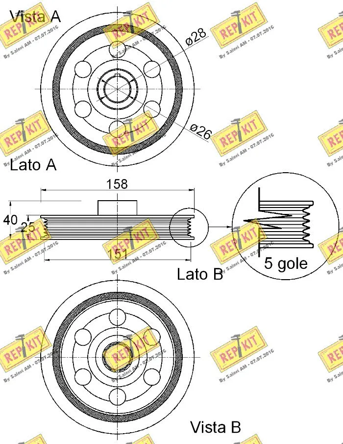Belt Pulley, crankshaft
