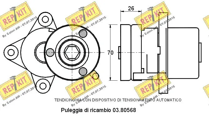 Belt Tensioner, V-ribbed belt