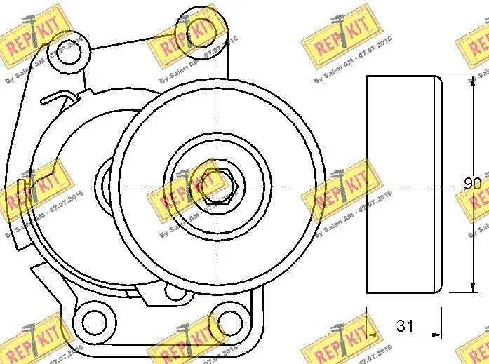 Belt Tensioner, V-ribbed belt
