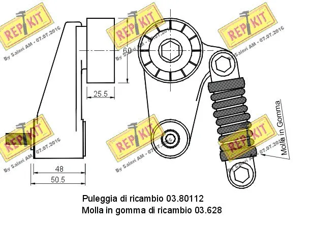 Belt Tensioner, V-ribbed belt