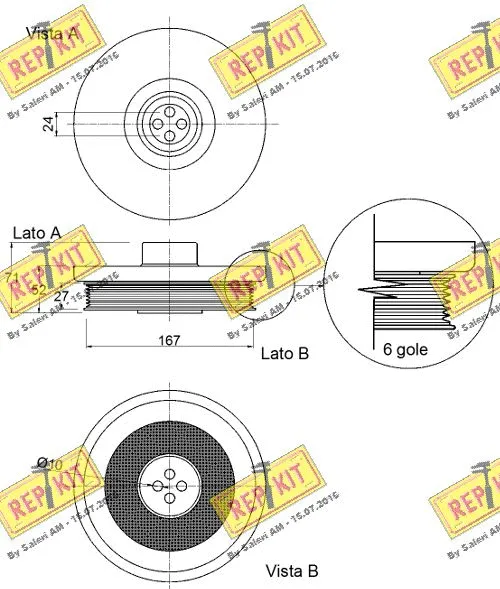 Belt Pulley, crankshaft
