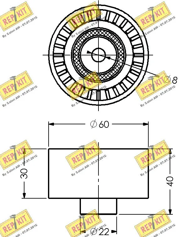 Deflection/Guide Pulley, timing belt