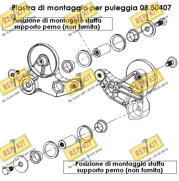 Repair Kit, v-ribbed belt tensioner