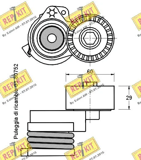 Belt Tensioner, V-ribbed belt