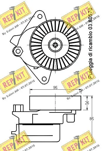 Belt Tensioner, V-ribbed belt