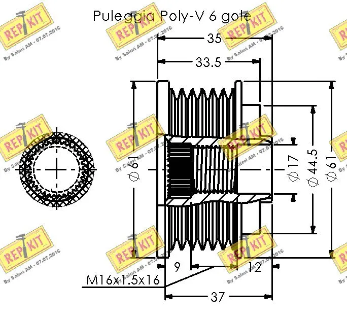 Alternator Freewheel Clutch
