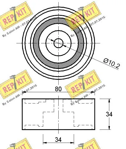 Deflection/Guide Pulley, timing belt