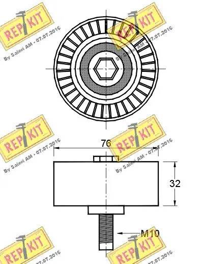 Deflection/Guide Pulley, timing belt