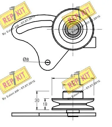 Belt Tensioner, V-ribbed belt