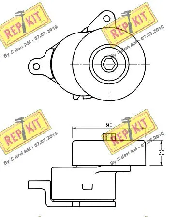 Belt Tensioner, V-ribbed belt