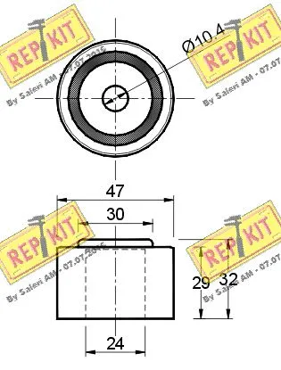 Deflection/Guide Pulley, timing belt