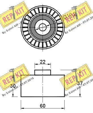 Deflection/Guide Pulley, timing belt