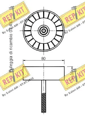 Deflection/Guide Pulley, V-ribbed belt