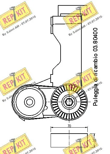 Belt Tensioner, V-ribbed belt