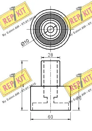 Deflection/Guide Pulley, timing belt