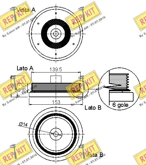 Belt Pulley, crankshaft