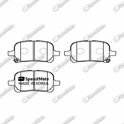 Brake Pad Set, disc brake (SM-BPJ102)