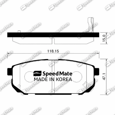 Brake Pad Set, disc brake (SM-BPK023)