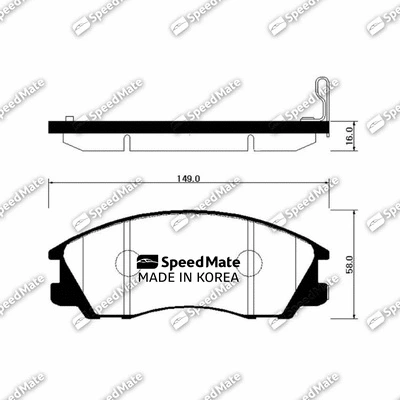 Brake Pad Set, disc brake (SM-BPH017)