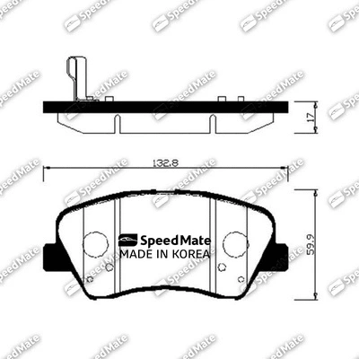Brake Pad Set, disc brake (SM-BPH048)