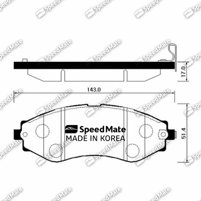 Brake Pad Set, disc brake (SM-BPG010)