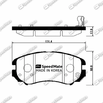 Brake Pad Set, disc brake (SM-BPH026)