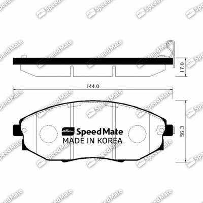 Brake Pad Set, disc brake (SM-BPG016)