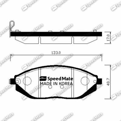 Brake Pad Set, disc brake (SM-BPG023)
