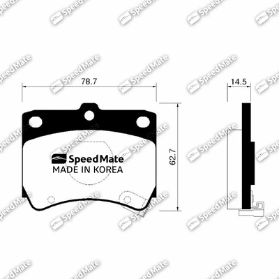 Brake Pad Set, disc brake (SM-BPK002)