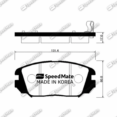 Brake Pad Set, disc brake (SM-BPH032)