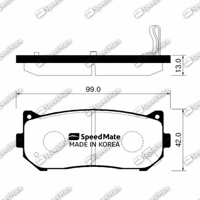 Brake Pad Set, disc brake (SM-BPK013)