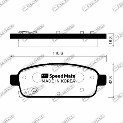 Brake Pad Set, disc brake (SM-BPG022)