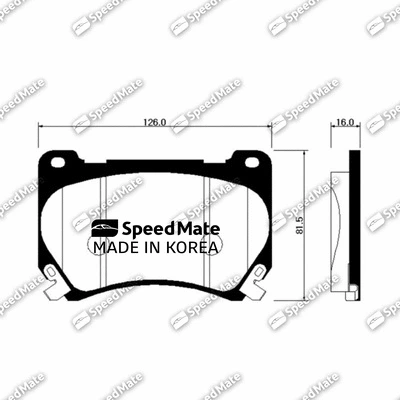 Brake Pad Set, disc brake (SM-BPH040)